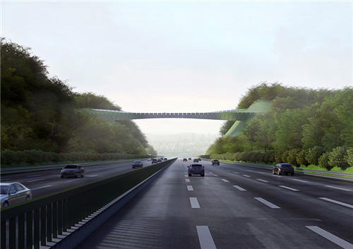 韓國生態(tài)橋大賽獲獎?wù)哒劤鞘信c自然的聯(lián)系