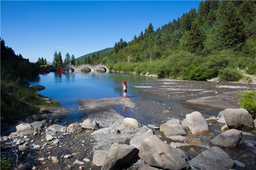 甘肅最美國家森林公園松鳴巖