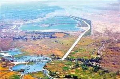 航拍張掖大濕地 半城蘆葦半城碧