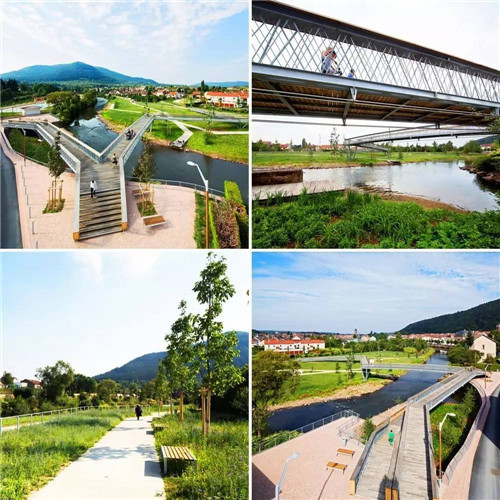 法國小鎮(zhèn)拉翁萊塔普沿著默爾特河岸