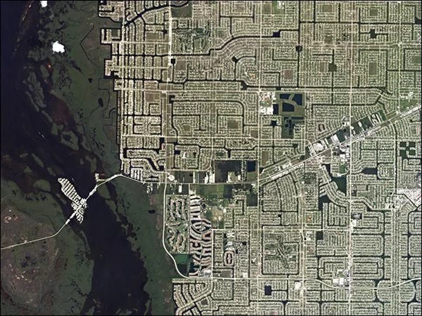 衛(wèi)星拍攝的世界運(yùn)河衛(wèi)星影像