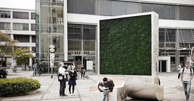 街道上的植物墻,路人會(huì)豎起拇指