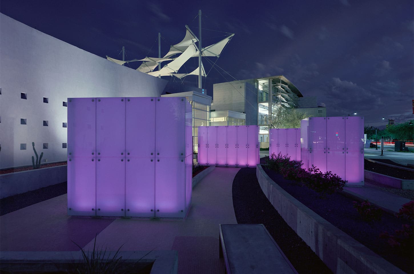 光影與水景的交合--美國梅薩藝術中心