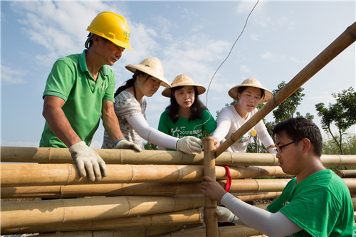 2017全國高校竹設計建造大賽于安吉閉營