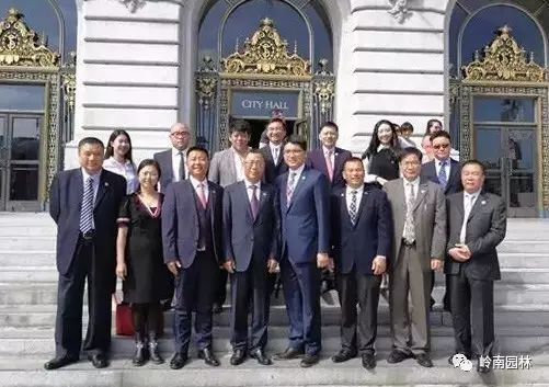 嶺南園林尹洪衛董事長率團赴美考察