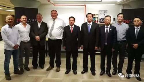 嶺南園林尹洪衛董事長率團赴美考察