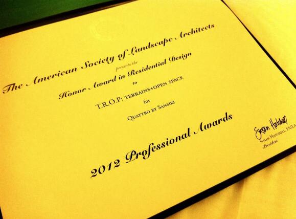 TROP榮獲2014美國風(fēng)景園林協(xié)會(huì)住宅景觀獎(jiǎng)