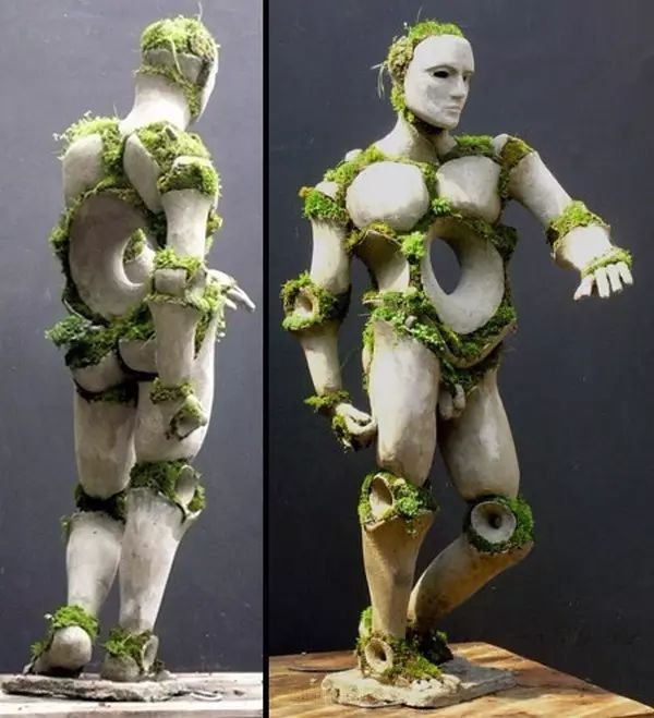 超有創意,是雕塑還是花盆?