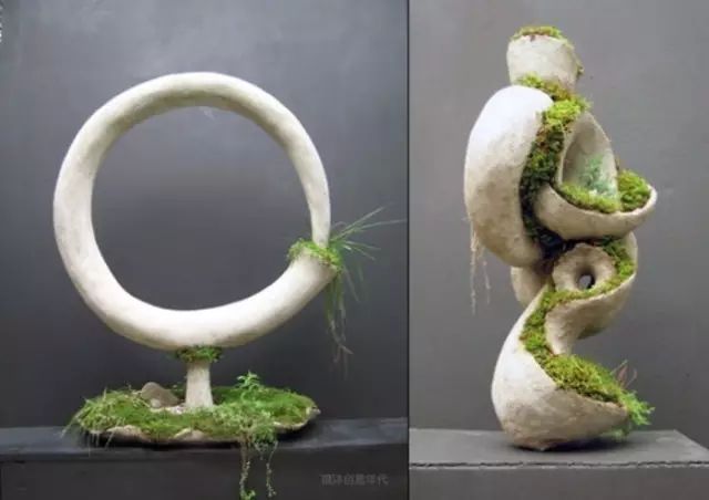 超有創意,是雕塑還是花盆?