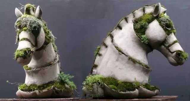 超有創意,是雕塑還是花盆?