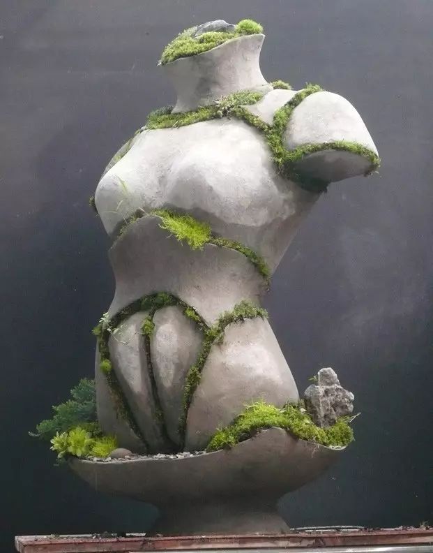 超有創意,是雕塑還是花盆?