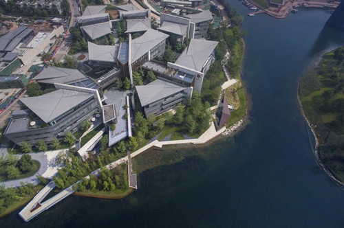 園冶杯專業獎:麓湖生態城辦公區湖岸景觀改造