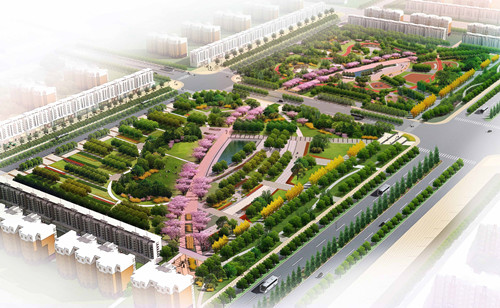 園冶杯專業(yè)獎(jiǎng):固安迎賓大道街角北、南公園