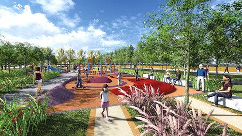 園冶杯專業(yè)獎(jiǎng):固安迎賓大道街角北、南公園