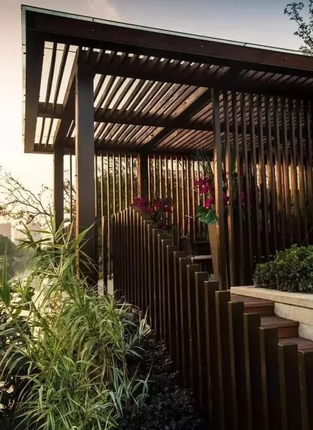 中式庭院，廊道設計，精致景觀