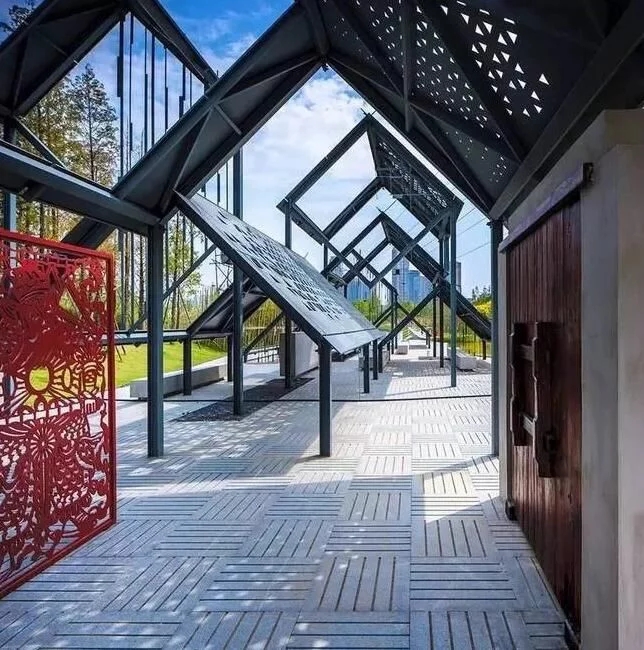 中式庭院，廊道設計，精致景觀