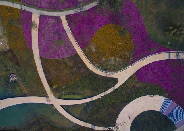 航拍貴州畢節金海湖濕地公園