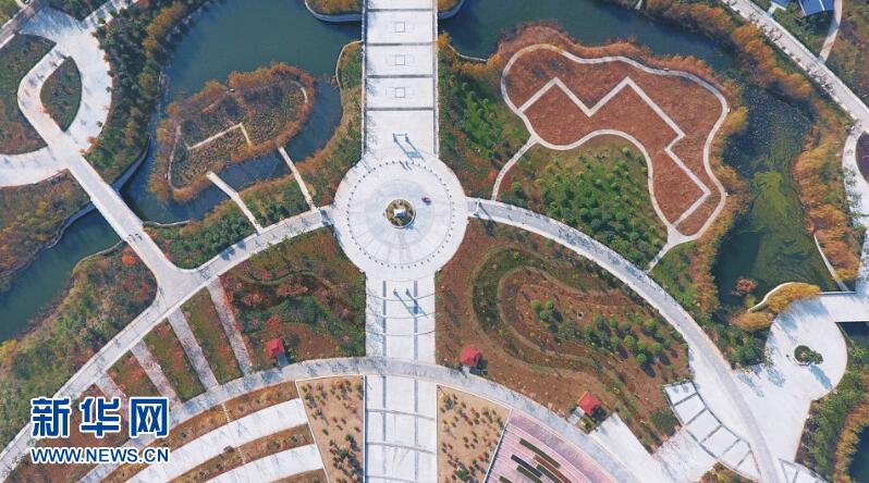 航拍谷城漢江國家濕地公園