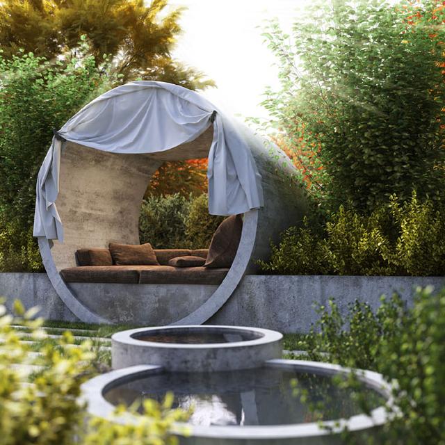 黎巴嫩Rabih Chehab庭院涼亭建筑設計