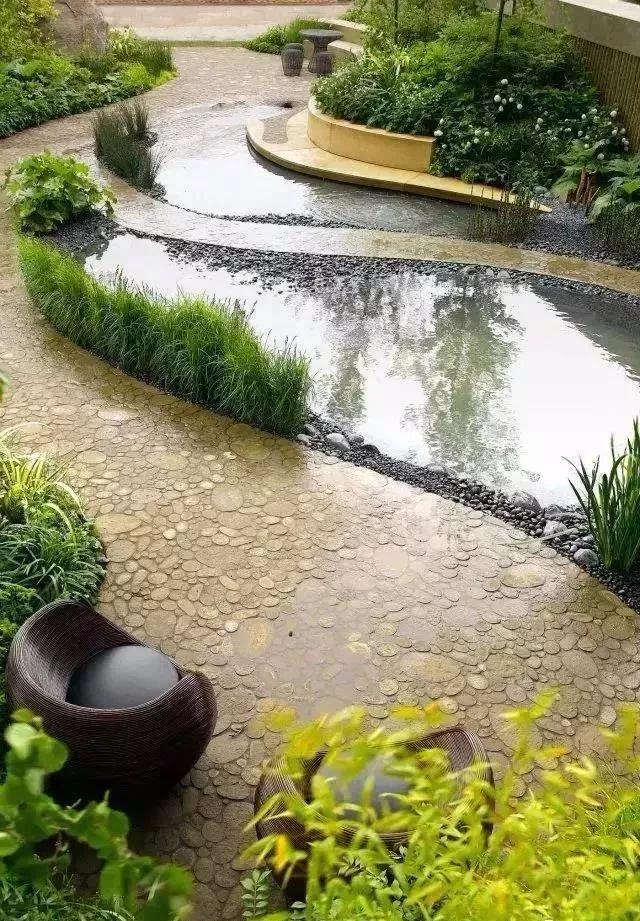 植物與水的搭配讓景觀充滿詩情畫意