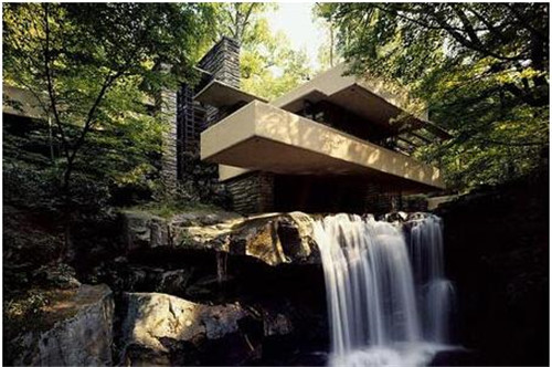 設計巧妙瀑布景觀江南美景花園