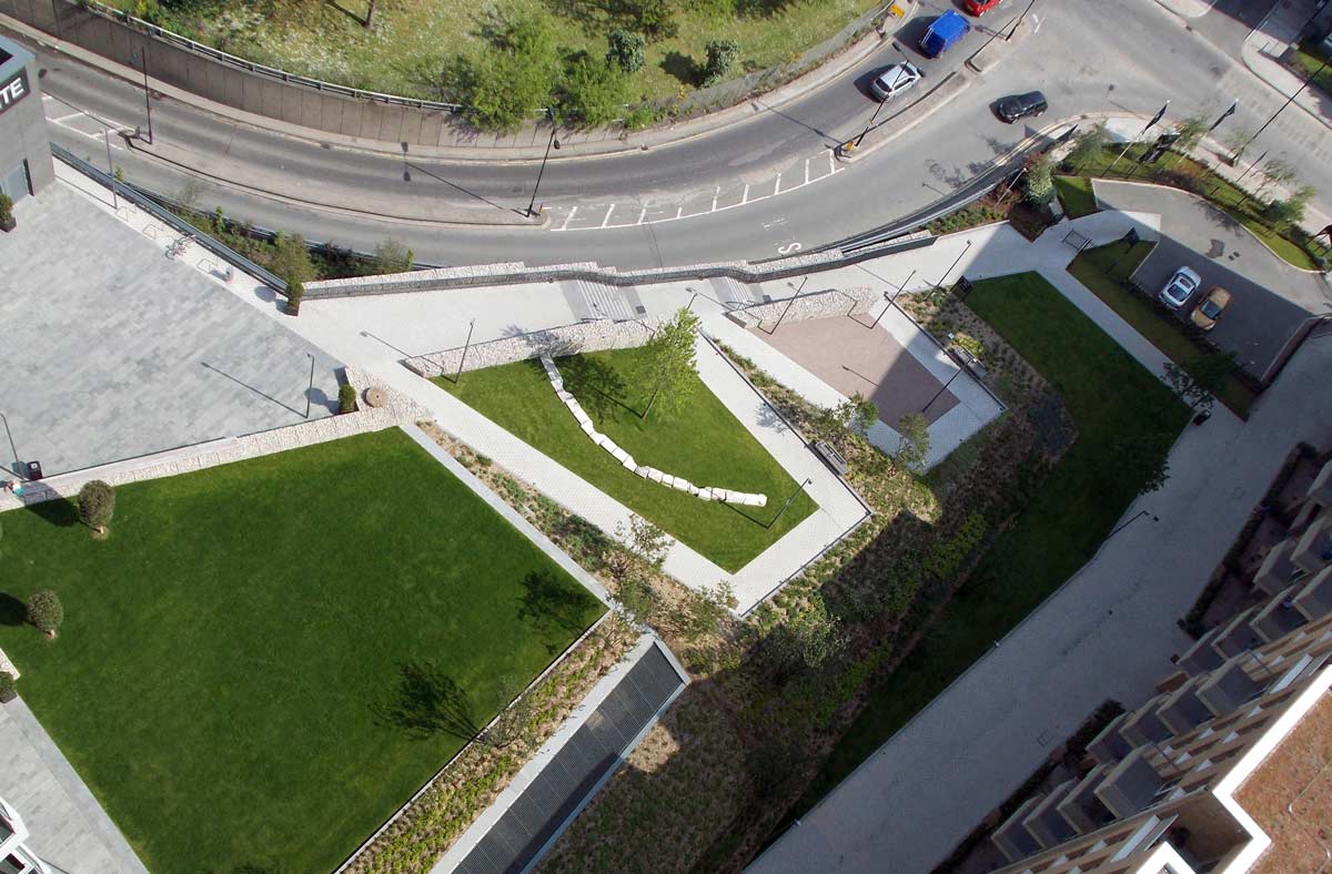 倫敦圣安德魯斯高密度住宅區景觀設計