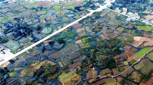 航拍生態(tài)綠洲——都安澄江國家濕地公園