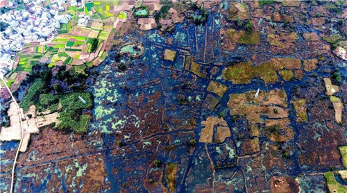 航拍生態(tài)綠洲——都安澄江國家濕地公園