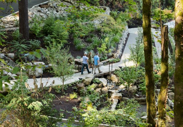 波特蘭日本花園中的三個新花園
