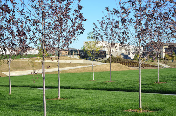 丹佛北部斯臺普頓開放空間的彈性水景觀設計