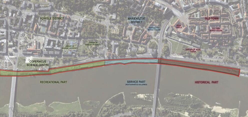 連續(xù)的帶狀空間:華沙維斯瓦河濱河景觀大道