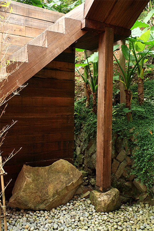 叢林中廢棄農舍改造而成的自然住宅