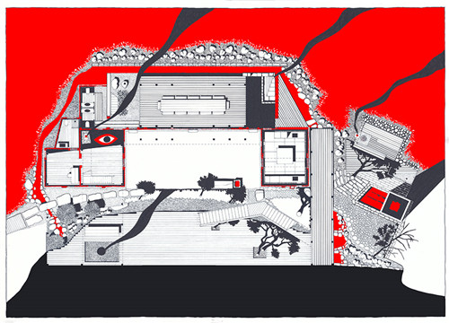 叢林中廢棄農舍改造而成的自然住宅