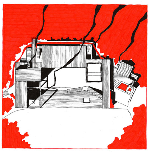 叢林中廢棄農舍改造而成的自然住宅