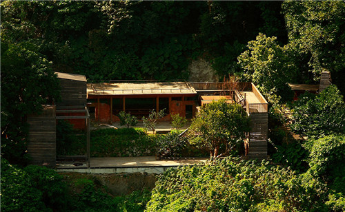 叢林中廢棄農舍改造而成的自然住宅