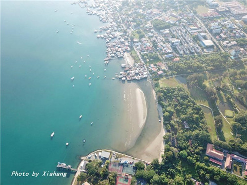 航拍沙巴最美酒店,俯瞰東姑阿都拉曼公園
