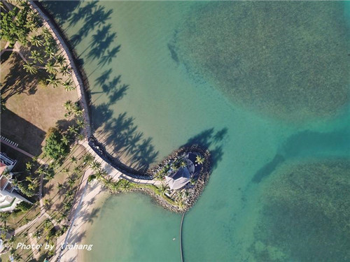 航拍沙巴最美酒店,俯瞰東姑阿都拉曼公園