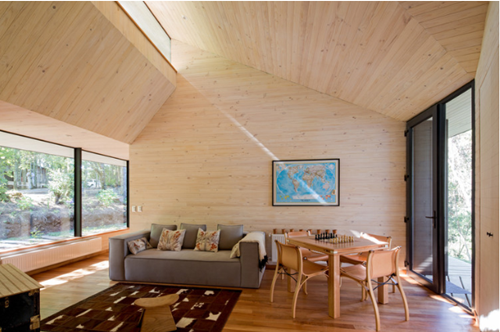 處處可以看到湖景的房子——智利“竄鳥”木屋別墅設計