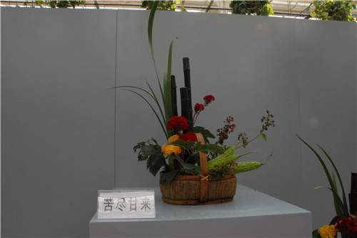 中國(guó)插花泰斗王蓮英獻(xiàn)藝河北省第二屆園博會(huì)