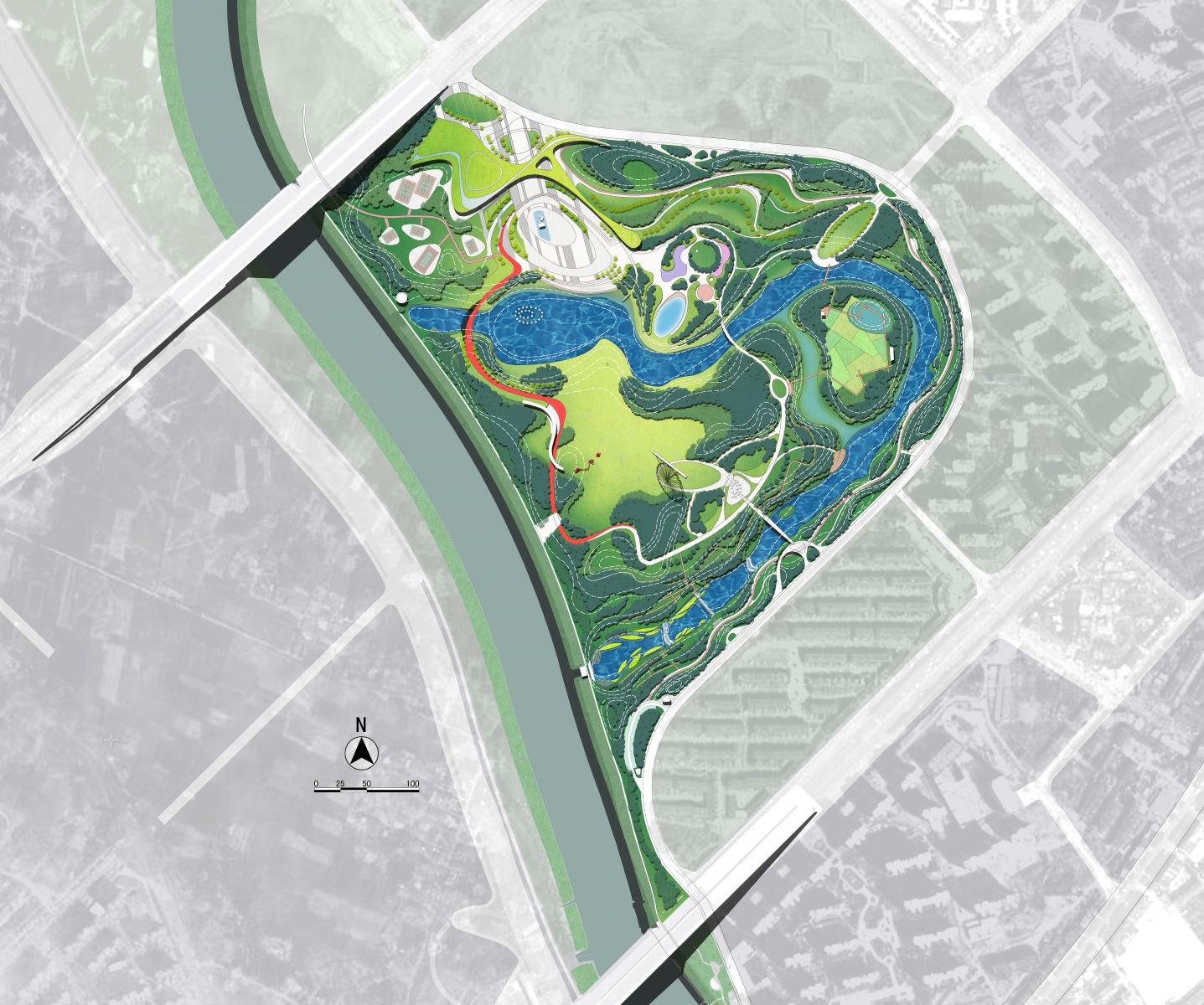 園冶杯專業(yè)獎(jiǎng):合肥市肥西縣濱河公園