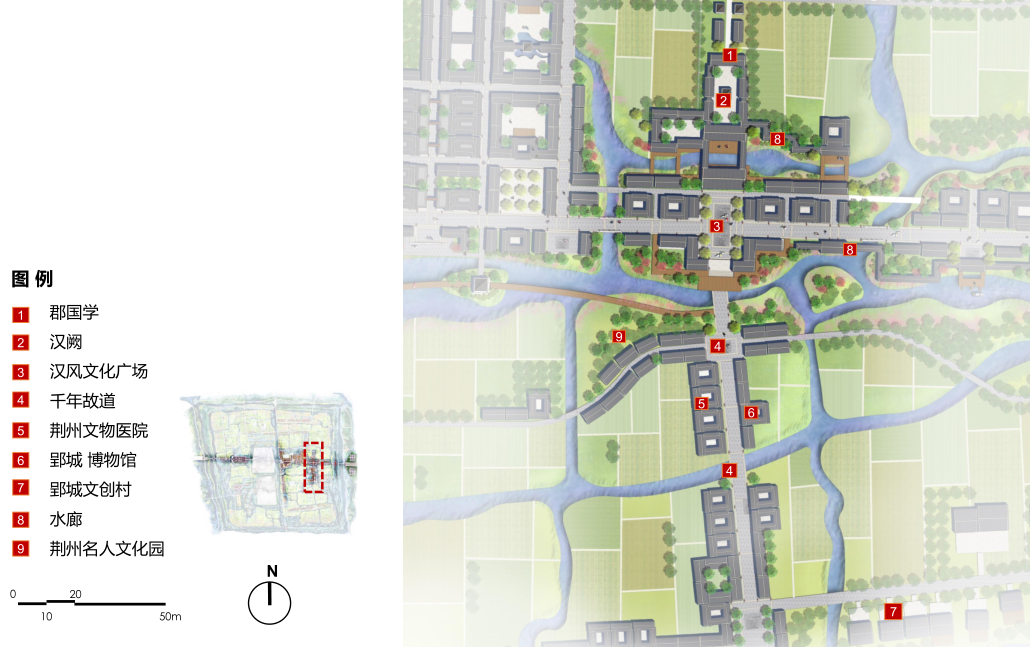 園冶杯專業(yè)獎:湖北荊州郢城文化小鎮(zhèn)概念性規(guī)劃方案