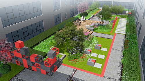 園冶杯專業獎:新華國際廣場天井園林景觀