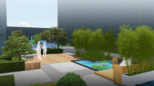 園冶杯專業獎:新華國際廣場天井園林景觀