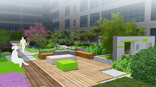 園冶杯專業獎:新華國際廣場天井園林景觀