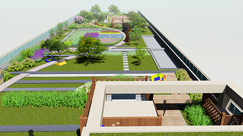 園冶杯專業獎:工業大學附中低碳屋頂花園