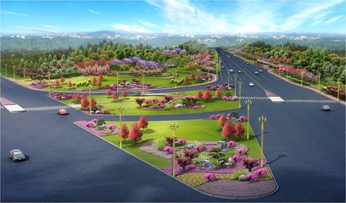 園冶杯專業獎:銅梁區迎賓路延伸段道路工程景觀提質工程設計