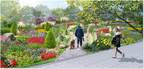河北省第二屆園博會花境作品——碣石仙臺