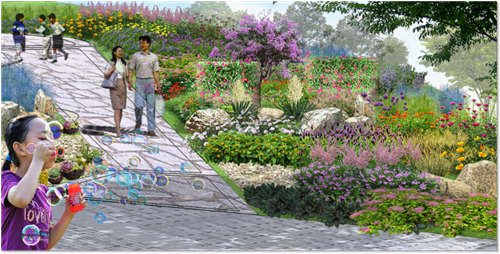 河北省第二屆園博會花境作品——碣石仙臺