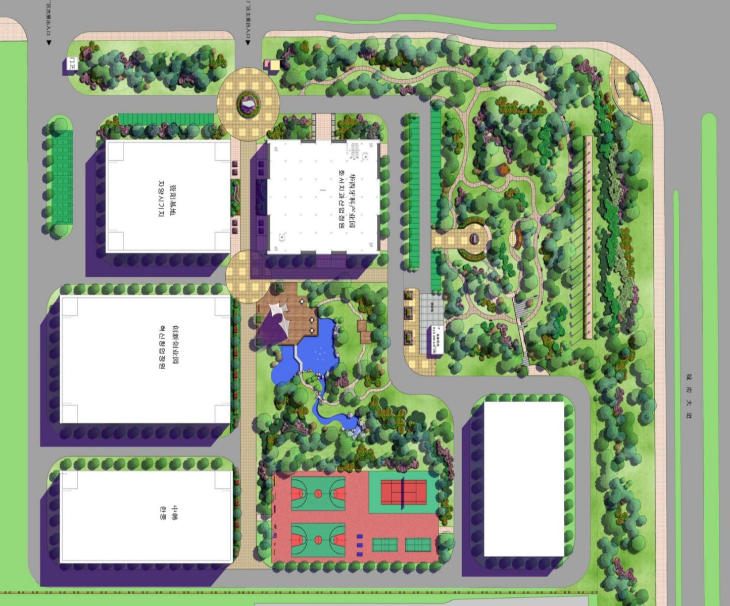 園冶杯專業獎:資陽高新區中韓創新創業園資陽基地華西牙科產業園景觀工程