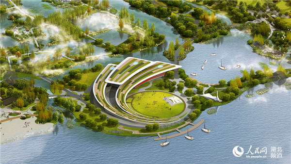 湖北第二屆園博會主展館“楚鳳”雛形初現